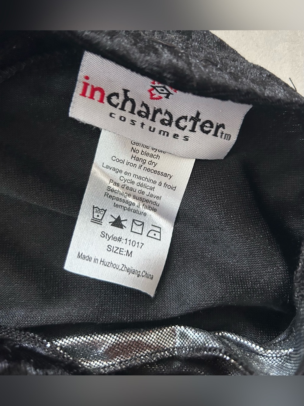 InCharacter Flirty Flapper Costume Set Black Silver Size M Like New 2010 - Picture 4 of 8
